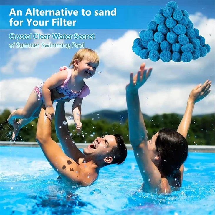 Polymer Pool Filter Balls Blue Fibalon Blue Pool Filter Balls